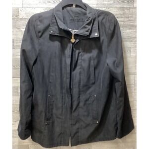 KINGFIELD Unisex (Size 44) Full Zip Collared Jacket/Coat Faux Suede Vintage (B)